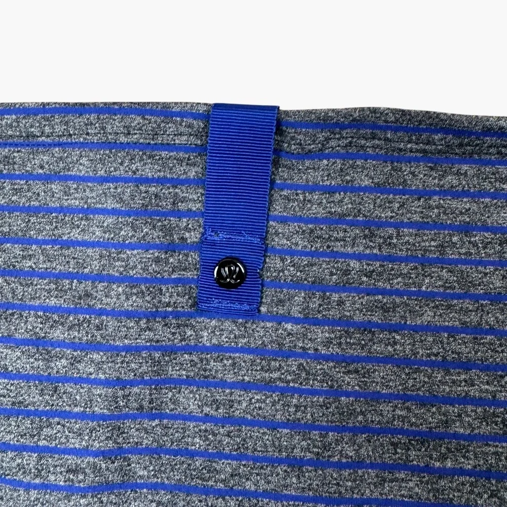 Lululemon Vinyasa Infinity Wrap Scarf‎ Blue Stripe Heathered Gray Rulu Fabric